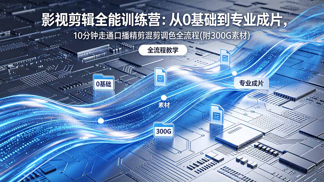 （18664期）2026影视剪辑全能实战课｜0基础到专业成片，全流程教学，高清带300G素材-知享资源网