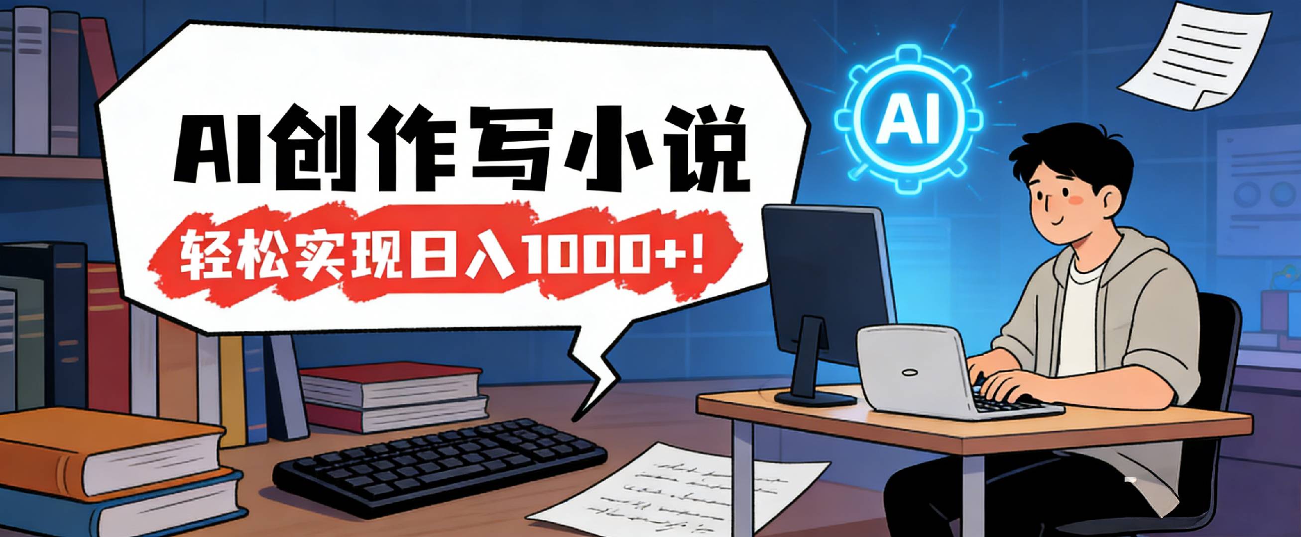26年最新风口项目，AI工具创作写小说，轻松实现日入1000+-知享资源网