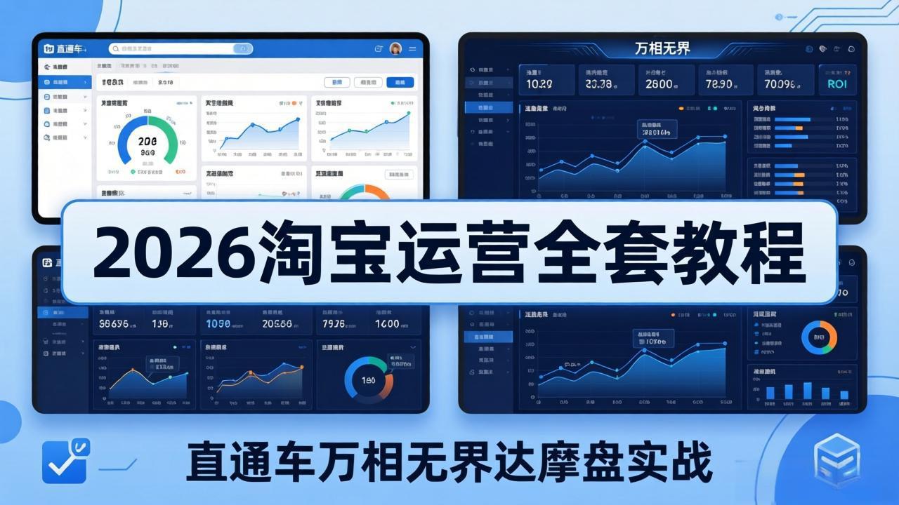 （18373期）2026淘宝运营全套教程(更新5月8日)，直通车万相无界达摩盘实战，从基础到进阶提升流量转化-知享资源网