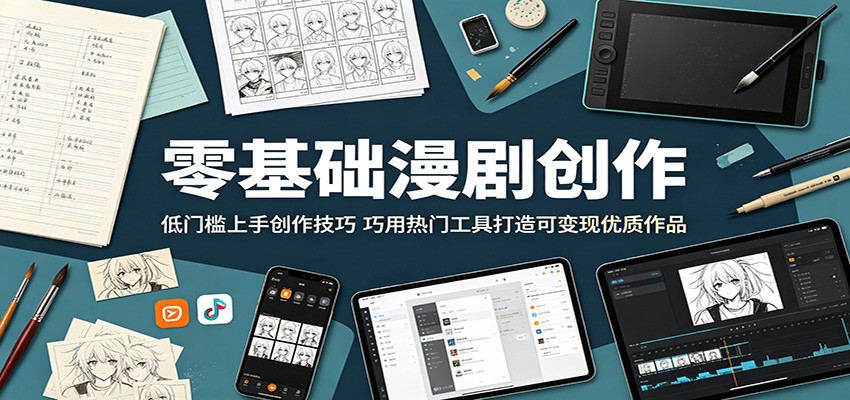零基础漫剧创作：低门槛上手创作技巧，巧用热门工具打造可变现优质作品-知享资源网
