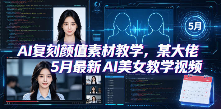 AI复刻颜值素材教学，某大佬5月最新AI美女教学视频，内含4月好物复刻教学-知享资源网