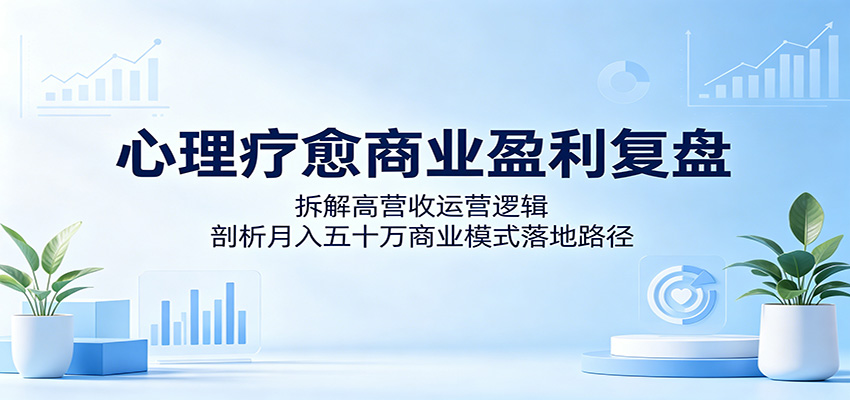 心理疗愈商业盈利复盘：拆解高营收运营逻辑，剖析月入五十万商业模式落地路径-知享资源网