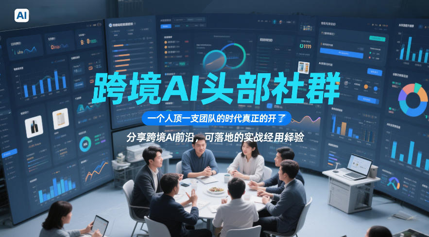 跨境AI头部社群，一个人顶一支团队的时代真正的开始了，分享跨境AI前沿，可落地的实战经验（更新5月11日）-知享资源网