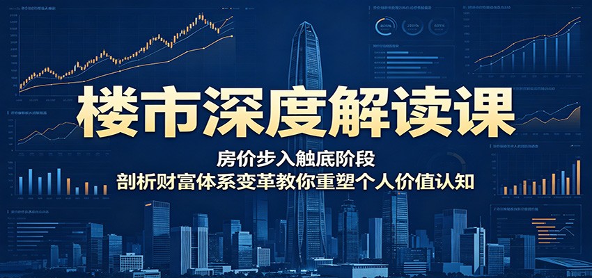 楼市深度解读课：房价步入触底阶段，剖析财富体系变革教你重塑个人价值认知-知享资源网