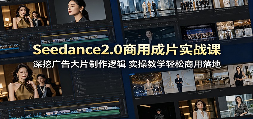 Seedance2.0商用成片实战课：深挖广告大片制作逻辑，实操教学轻松商用落地-知享资源网