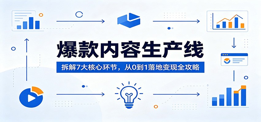 爆款内容生产线：拆解7大核心环节，从0到1落地变现全攻略-知享资源网