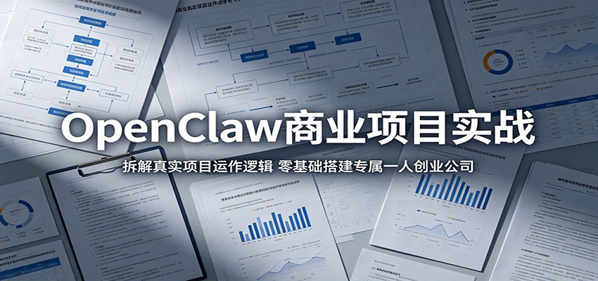 OpenClaw商业项目实战：拆解真实项目运作逻辑，零基础搭建专属一人创业公司-知享资源网