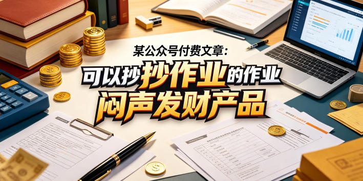 某公众号付费文章：可以抄作业的闷声发财产品-知享资源网