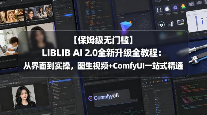【保姆级无门槛】LIBLIB AI 2.0全新升级全教程：从界面到实操，图生视频+ComfyUI一站式精通-知享资源网