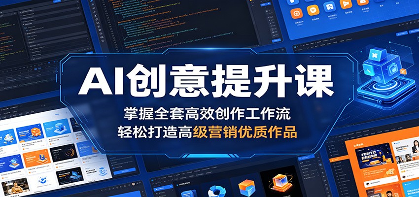 AI创意提升课：掌握全套高效创作工作流，轻松打造高级营销优质作品-知享资源网