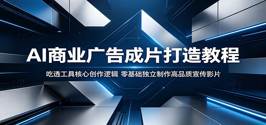 AI商业广告成片打造教程：吃透工具核心创作逻辑，零基础独立制作高品质宣传影片-知享资源网