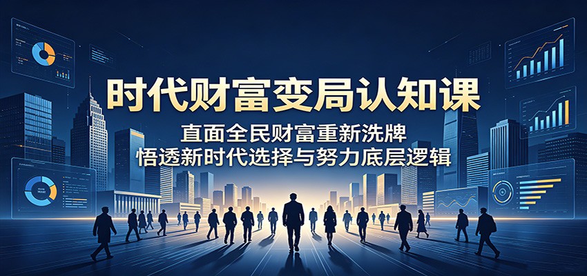 时代财富变局认知课：直面全民财富重新洗牌，悟透新时代选择与努力底层逻辑-知享资源网