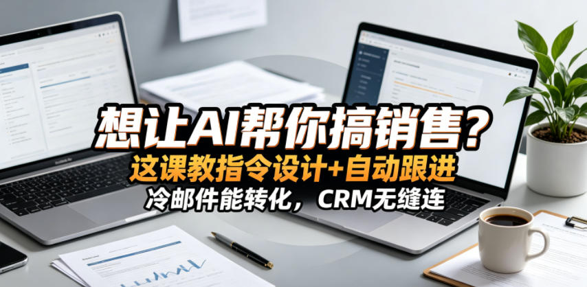 想让AI帮你搞销售？这课教指令设计+自动跟进，冷邮件能转化，CRM无缝连！【原创双语字幕】-知享资源网