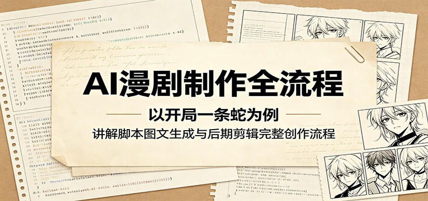 AI漫剧制作全流程：以开局一条蛇为例，讲解脚本图文生成与后期剪辑完整创作流程-知享资源网