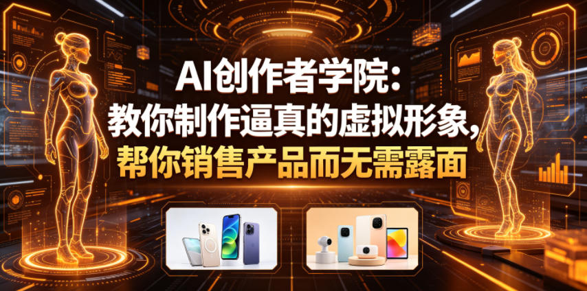 AI创作者学院：教你制作逼真的虚拟形象，帮你销售产品而无需露面【原创双语字幕】-知享资源网
