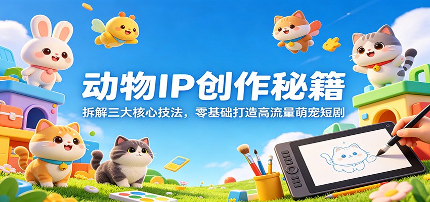 动物IP创作秘籍：拆解三大核心技法，零基础打造高流量萌宠短剧-知享资源网