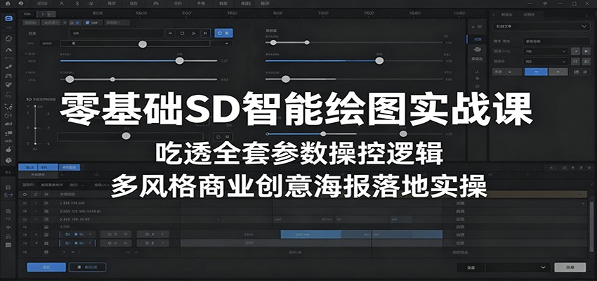 零基础SD智能绘图实战课：吃透全套参数操控逻辑，多风格商业创意海报落地实操-知享资源网