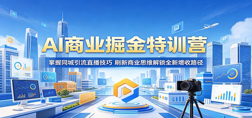 AI商业掘金特训营：掌握同城引流直播技巧，刷新商业思维解锁全新增收路径-知享资源网
