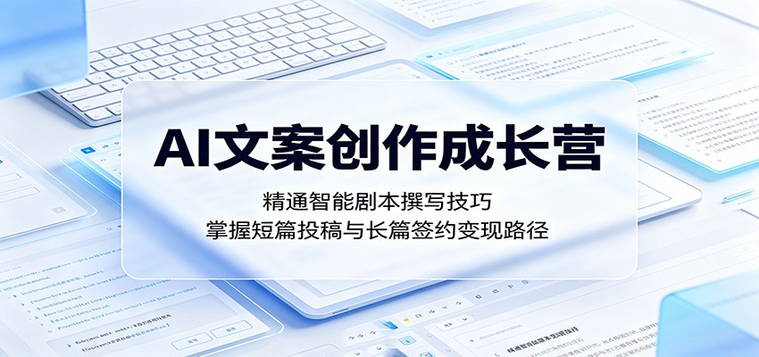 AI文案创作成长营：精通智能剧本撰写技巧，掌握短篇投稿与长篇签约变现路径-知享资源网