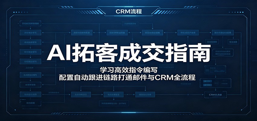 AI拓客成交指南：学习高效指令编写，配置自动跟进链路打通邮件与CRM全流程-知享资源网
