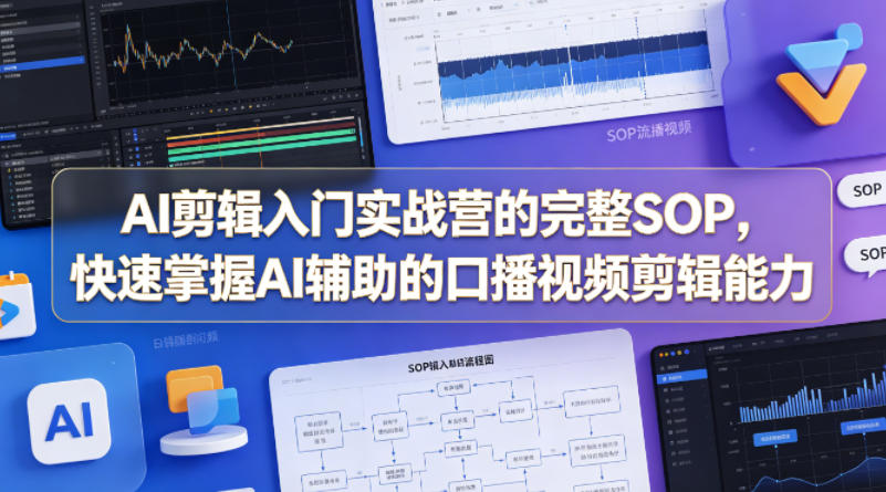 AI剪辑入门实战营的完整SOP，快速掌握AI辅助的口播视频剪辑能力-知享资源网