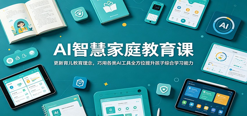 AI智慧家庭教育课：更新育儿教育理念，巧用各类AI工具全方位提升孩子综合学习能力-知享资源网