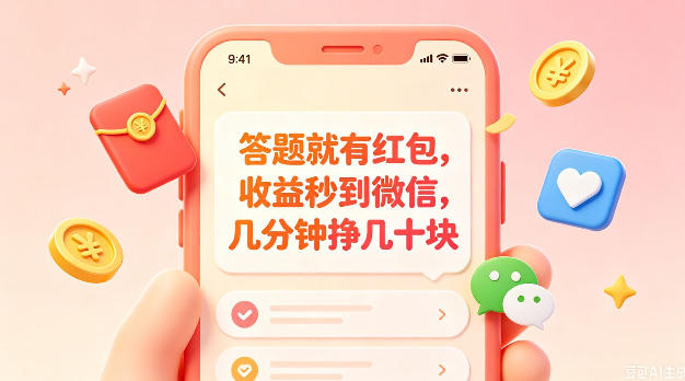 答题就有红包，收益秒到微信，几分钟挣几十块，学生党上班族宝妈都可以玩【揭秘】-知享资源网