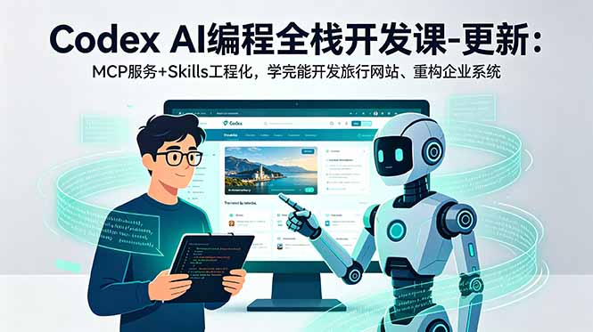 （18858期）Codex AI编程全栈开发课-更新：MCP服务+Skills工程化，学完能开发旅行网站、重构企业系统-知享资源网