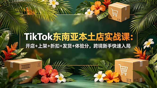 （18984期）TikTok东南亚本土店实战课：开店+上架+折扣+发货+体验分，跨境新手快速入局-知享资源网