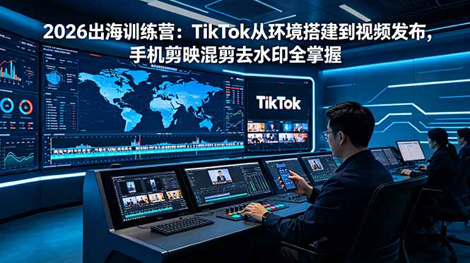 （18875期）2026出海训练营：TikTok从环境搭建到视频发布，手机剪映混剪去水印全掌握-知享资源网