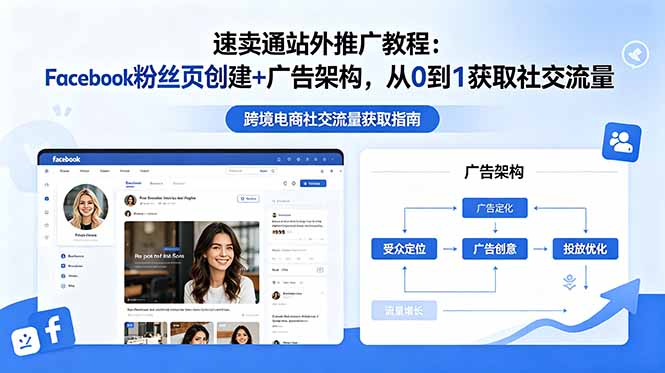 （18888期）速卖通站外推广教程：Facebook粉丝页创建+广告架构，从0到1获取社交流量-知享资源网