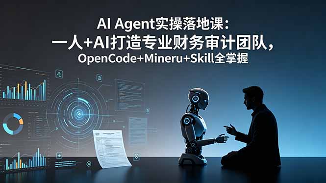 （19037期）AI Agent实操落地课：一人+AI打造专业财务审计团队，OpenCode+Mineru+Skill全掌握-知享资源网