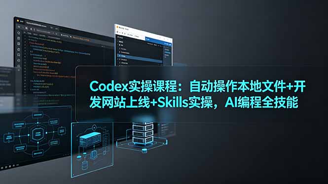 （19009期）Codex实操课程：自动操作本地文件+开发网站上线+Skills实操，AI编程全技能-知享资源网