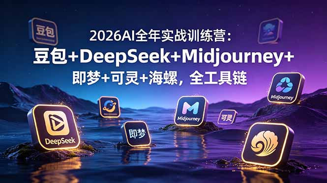 （19038期）2026AI全年实战训练营：豆包+DeepSeek+Midjourney+即梦+可灵+海螺，全工具链-知享资源网