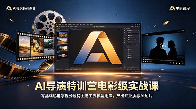 （18801期）AI导演特训营电影级实战课，零基础也能掌握分镜构图与主流模型用法，产出专业质感AI短片-知享资源网