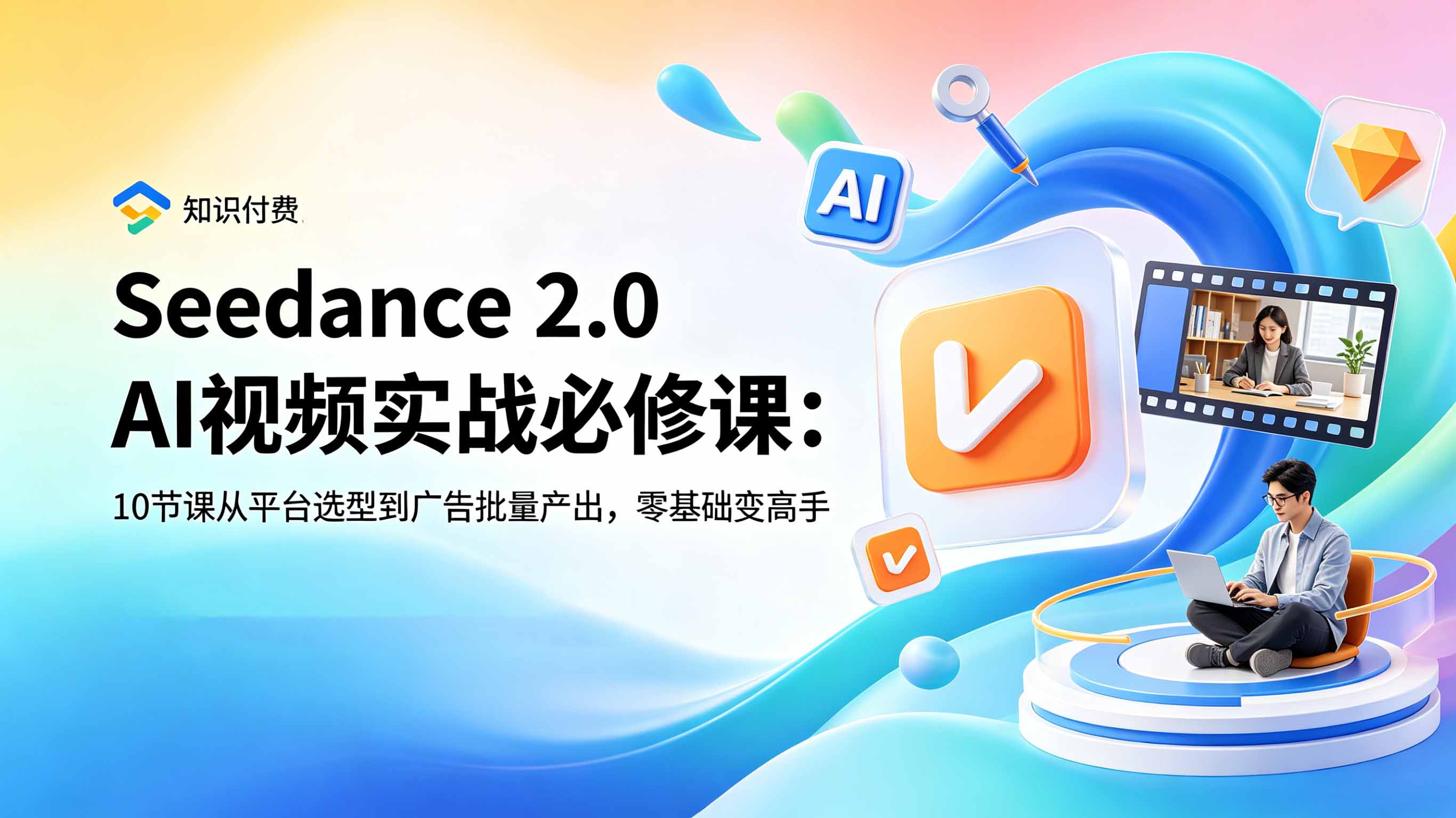 （18998期）Seedance 2.0 AI视频实战必修课：10节课从平台选型到广告批量产出，零基础变高手-知享资源网