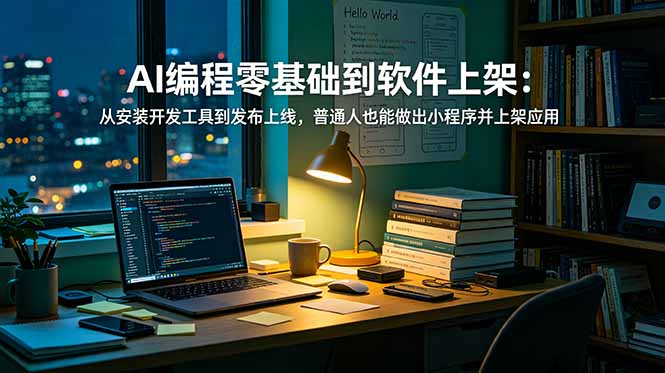 （19109期）AI编程零基础到软件上架：从安装开发工具到发布上线，普通人也能做出小程序并上架应用商店-知享资源网