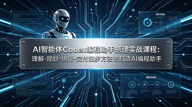 （19124期）AI智能体Codex编程助手搭建实战课程：理解-规划-执行-交付四步方法论打造AI编程助手-知享资源网