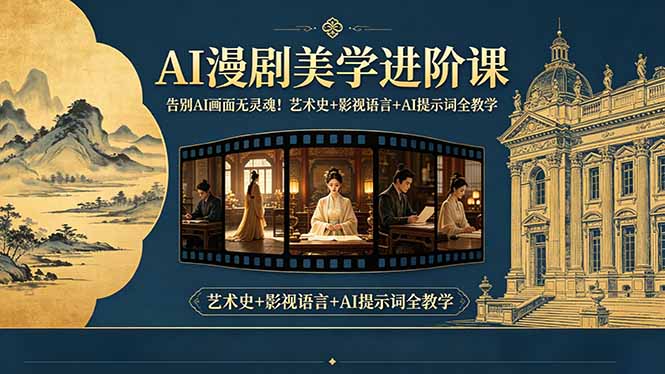（18802期）告别AI画面无灵魂！AI漫剧美学进阶课-更新，艺术史+影视语言+AI提示词全教学-知享资源网