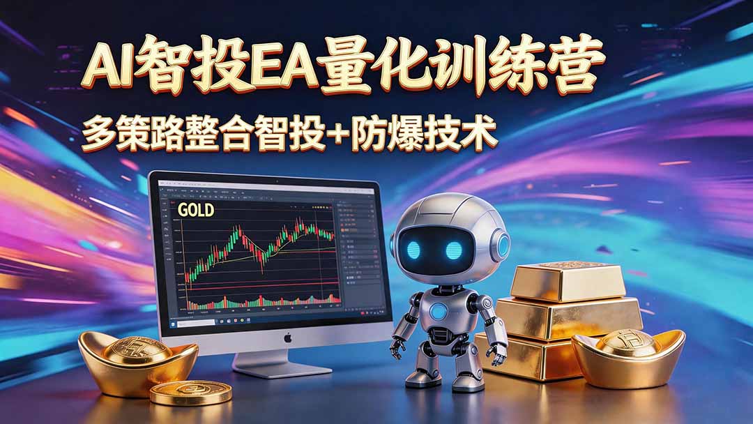 （18880期）AI智投EA量化运营技术，自动化黄金操盘技术，小白也可以轻松上手日入1000+-知享资源网