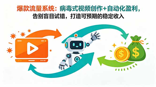 （18882期）爆款流量系统：病毒式视频创作+自动化盈利，告别盲目试错，打造可预期的稳定收入-知享资源网