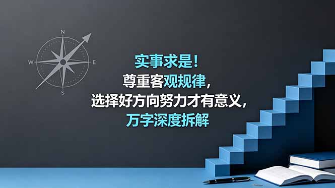 (18744期)付费文章:实事求是!尊重客观规律,选择好方向努力才有意义,万字深度拆解-知享资源网