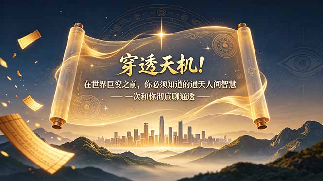 （19063期）付费文章：穿透天机！在世界巨变之前，你必须知道的通天人间智慧 一次和你彻底聊通透-知享资源网