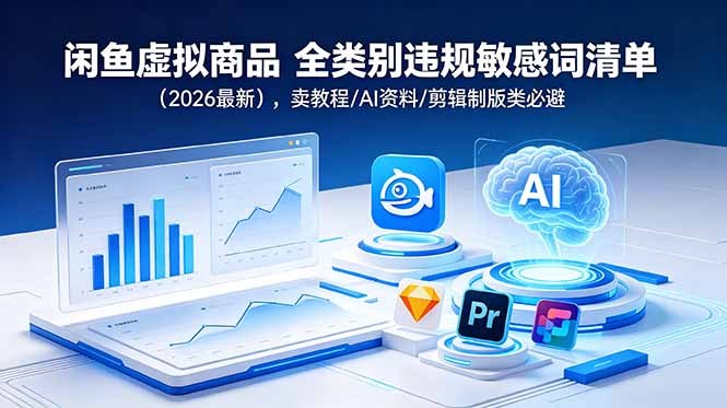 （18961期）闲鱼虚拟商品 全类别违规敏感词清单（2026最新），卖教程/AI资料/剪辑制版类必避-知享资源网