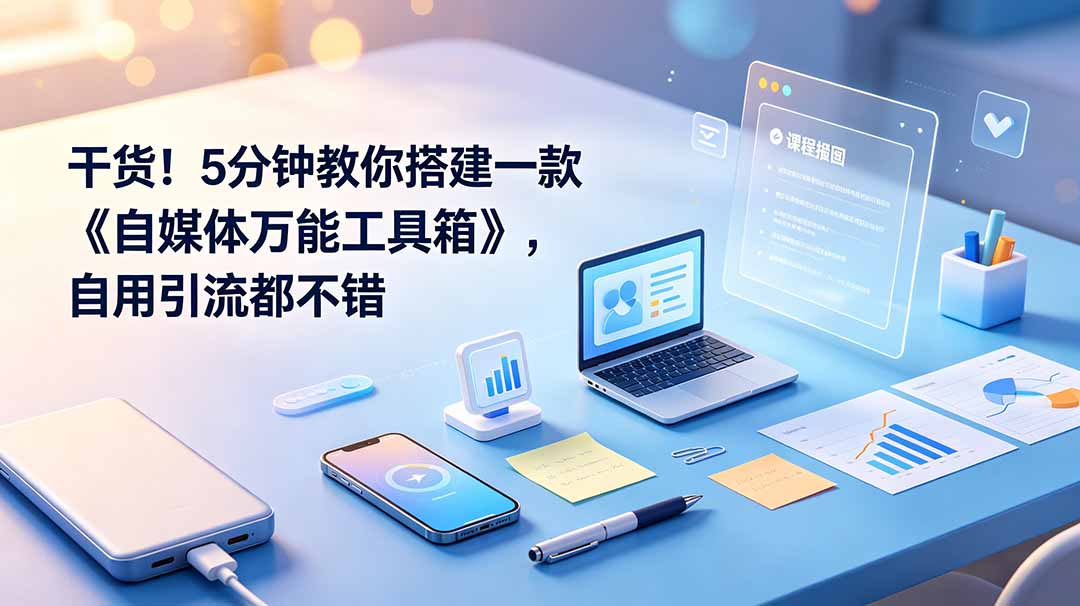 （19064期）干货！5分钟教你搭建一款《自媒体万能工具箱》，自用引流都不错-知享资源网