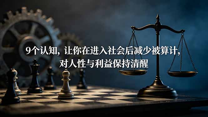 （19042期）付费文章：9个认知，让你在进入社会后减少被算计，对人性与利益保持清醒-知享资源网