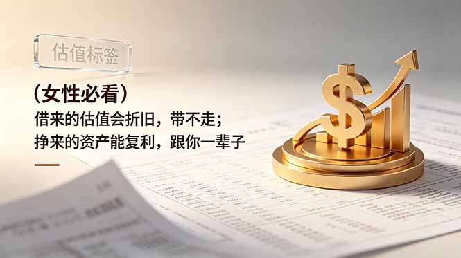 （19043期）付费文章：（女性必看）借来的估值会折旧，带不走；挣来的资产能复利，跟你一辈子-知享资源网