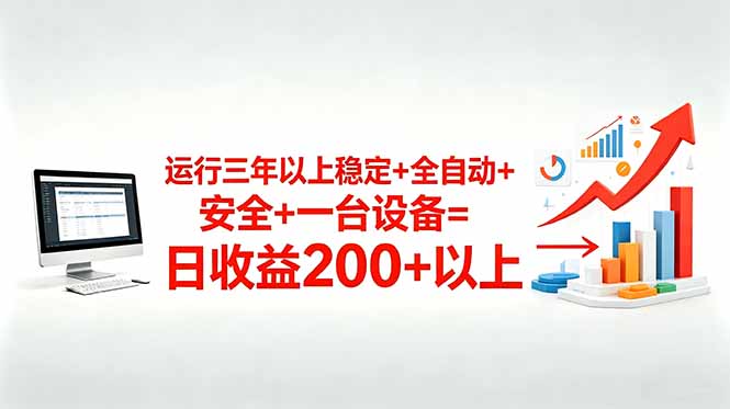 （18773期）三年以上稳定+全自动+安全+一台设备=日收益200+-知享资源网
