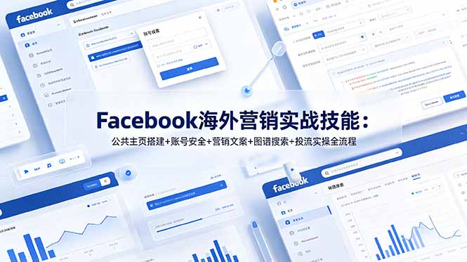 （19083期）Facebook海外营销实战技能：公共主页搭建+账号安全+营销文案+图谱搜索+投流实操全流程-知享资源网