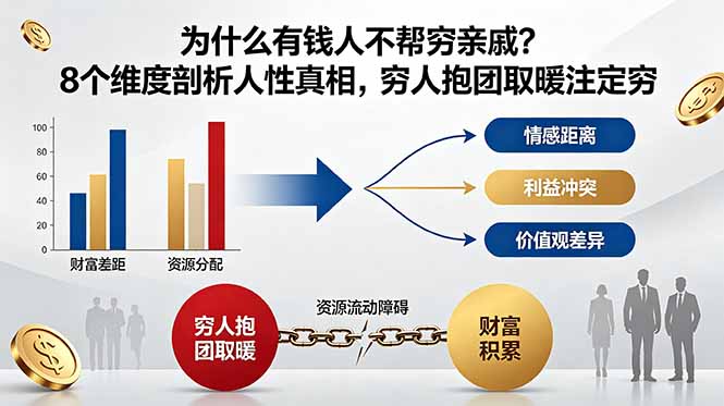 （18932期）付费文章：为什么有钱人不帮穷亲戚？8个维度剖析人性真相，穷人抱团取暖注定穷-知享资源网